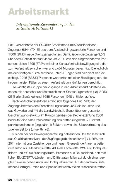 KuZ 2012 - Ãffentliche Statistik Kanton St.Gallen