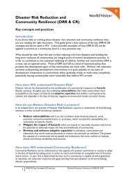 DRR and resilience 'for dummies' fact sheet - World Vision
