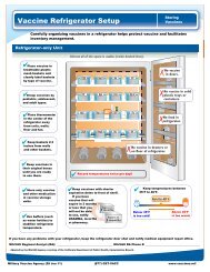 Vaccine Refrigerator Setup - MILVAX
