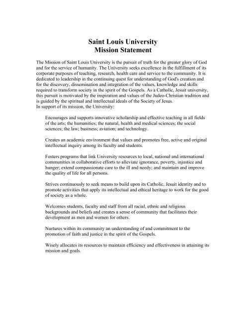 Program Manual - Saint Louis University