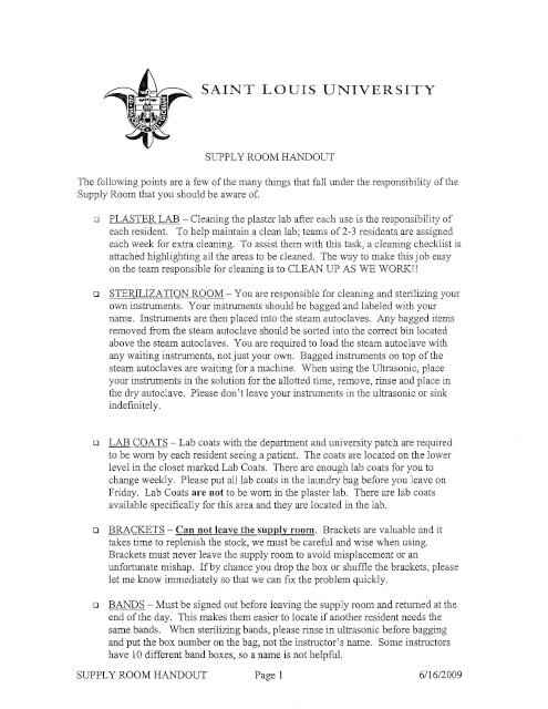 Program Manual - Saint Louis University