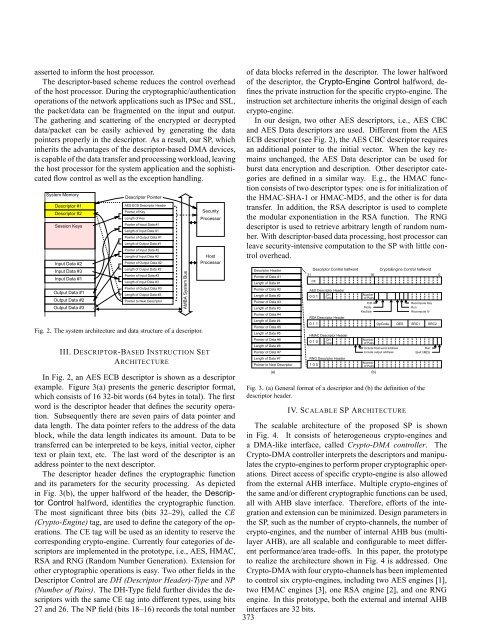 Design and Test of a Scalable Security Processor - ACM Digital ...