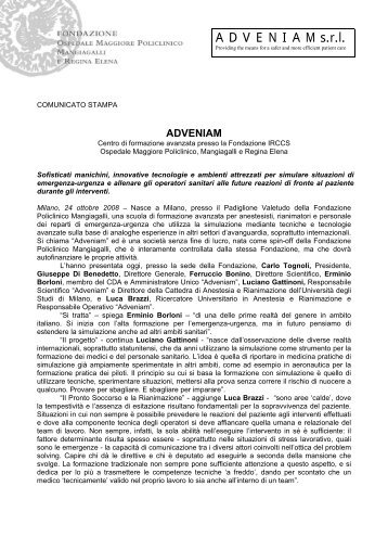 adveniam - Ospedale Maggiore Policlinico