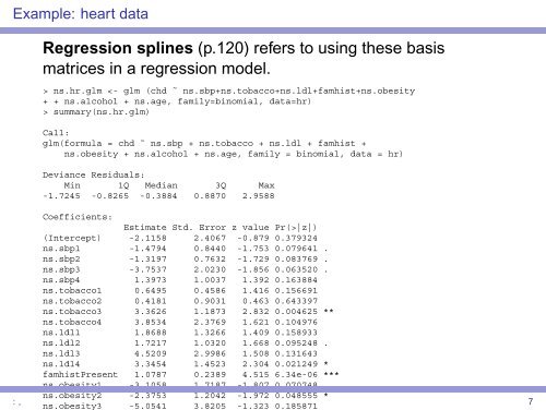 Flexible modelling using basis expansions (Chapter 5) Linear ...