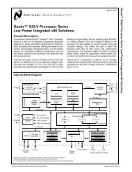 Geode GXLV Processor Series Low Power Integrated x86 Solutions