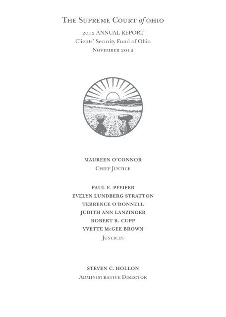 2012 annual report - Supreme Court - State of Ohio