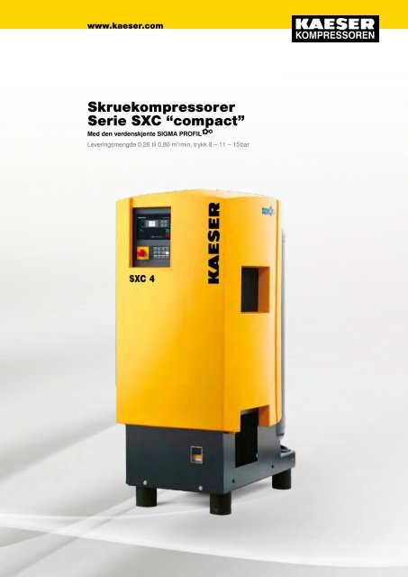 Skruekompressorer Serie SXC “compact” - KAESER Kompressorer