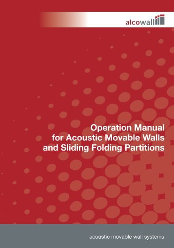 Operation Manual for Acoustic Movable Walls and Sliding Folding ...