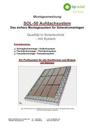 Das SOL-50 Aufdachsystem - Photovoltaik