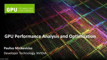 GPU Performance Analysis and Optimization - GPU Technology ...