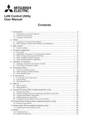 LAN Control Utility User Manual Contents - Mitsubishi Electric