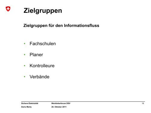 SUVA Kampagne Â«Sichere ElektrizitÃ¤t - DSV