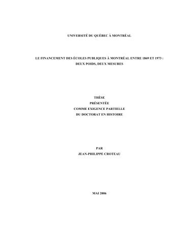 Le financement des écoles publiques à Montréal entre 1869 et 1973