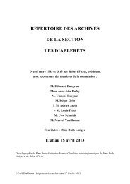 repertoire des archives de la section les diablerets - Club Alpin ...