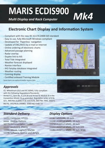 Mk4 MARIS ECDIS900 Electronic Chart Display and Information ...