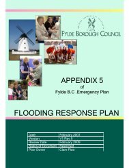 FLOODING RESPONSE PLAN - Fylde Borough Council