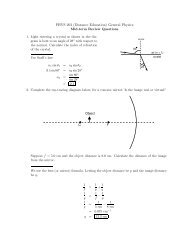 PHYS 203 (Distance Education) General Physics Mid-term Review