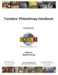 Travelers' Philanthropy Handbook - Center for Responsible Travel