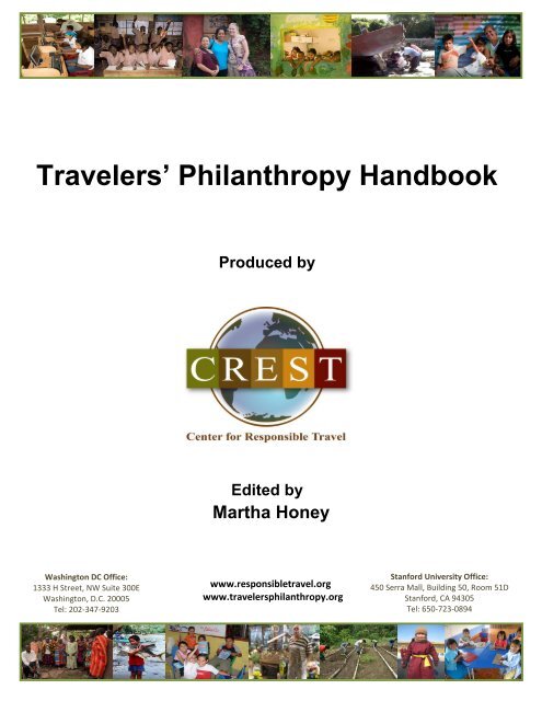 Travelers' Philanthropy Handbook - Center for Responsible Travel