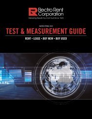 Electro Rent - Test & Measurement Guide - Electro Rent Corporation