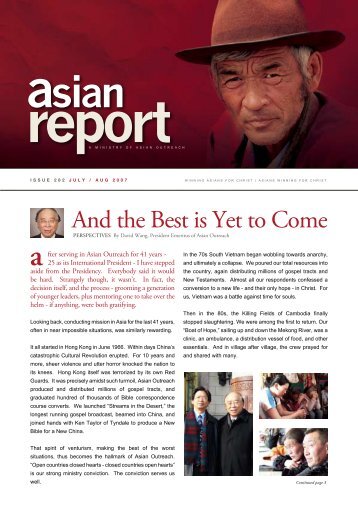 And the Best is Yet to Come - Asian Outreach USA