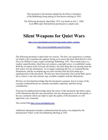 Silent Weapons For Quiet Wars.PDF VERSION - StopTheCrime.net