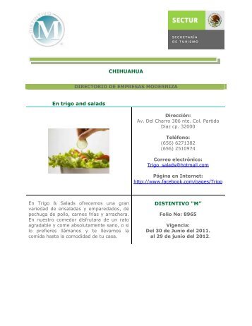 Empresas M Chihuahua - Sectur