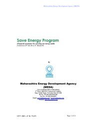 Save Energy Program - Maharashtra Energy Development Agency