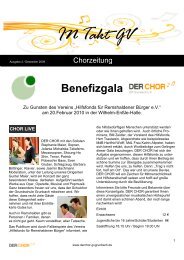 Ausgabe 2 Dezember 2009 - Der CHOR GV Grunbach