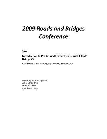 SW-2 Introduction to Prestressed Girder Design with LEAP Bridge ...