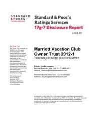 Marriott Vacation Club Owner Trust 2012-1 - Standard and Poor's ...