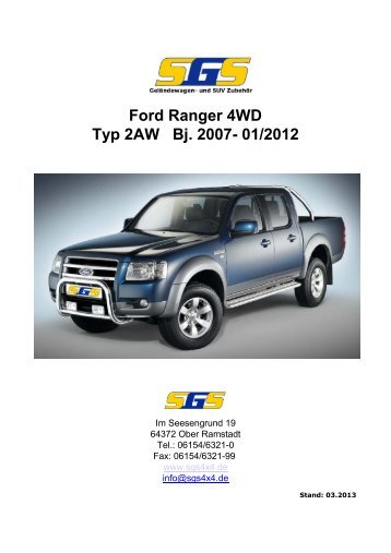 Ford Ranger 4WD Typ 2AW Bj. 2007- 01/2012 - SGS