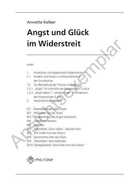 Angst Und Gluck Im Widerstreit