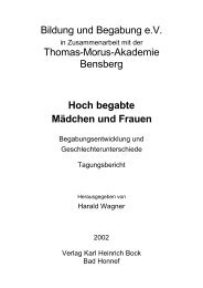 Hoch begabte Mädchen und Frauen - Bildung & Begabung ...