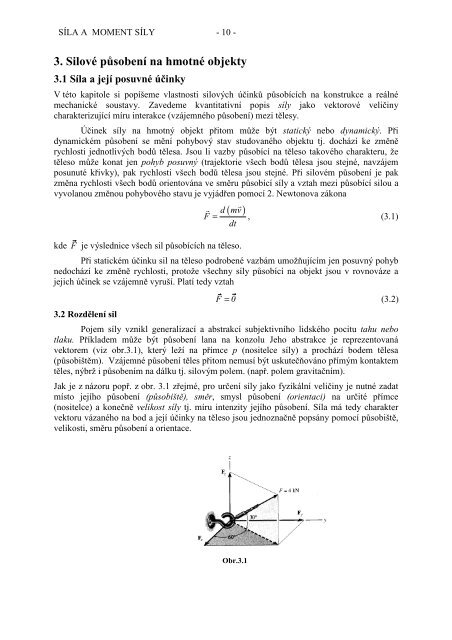 3 Statika-Síla a Moment síly