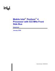 Mobile Intel Pentium 4 Processor with 533 MHz Front Side Bus