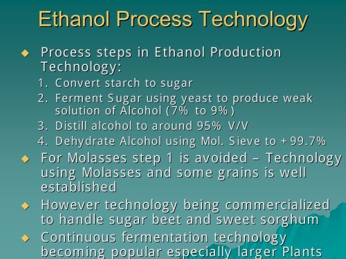 Present Status of Feedstock Management & Technology ...