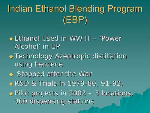 Present Status of Feedstock Management & Technology ...