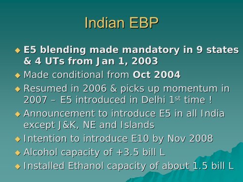 Present Status of Feedstock Management & Technology ...