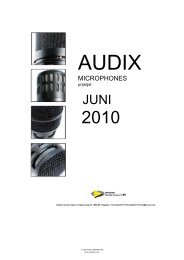 Audix calculatie prijslijst5-2010 - Holland Audio Import