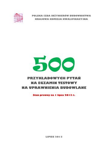 Przykładowe pytania na egzamin testowy na uprawnienia ...