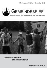 GEMEINDEBRIEF - Evangelische Pfarrgemeinde Gallneukirchen