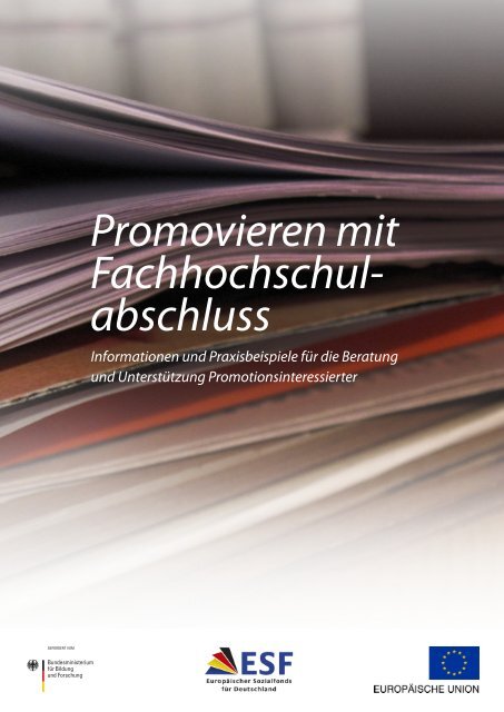 Promovieren mit Fachhoch schul abschluss - PROfessur ...