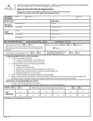 Special Events Permit Application Form - City of Winnipeg