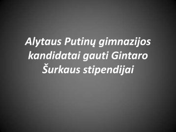 Skaitykite - Alytaus PutinÅ³ gimnazija