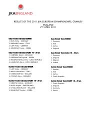 results of the 2011 jka european championships ... - JKA-Vlaanderen