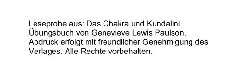 Leseprobe aus: Das Chakra und Kundalini ... - PranaHaus