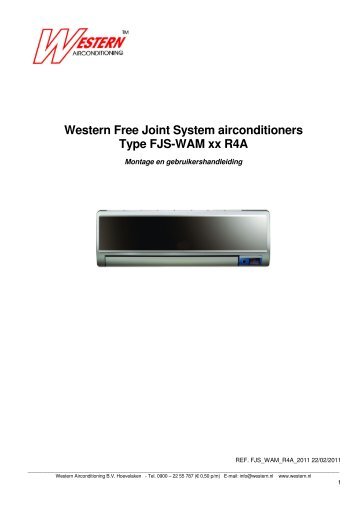 Western Free Joint System airconditioners Type FJS-WAM xx R4A