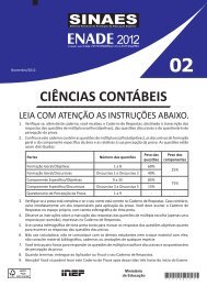 CIÃNCIAS CONTÃBEIS - enade