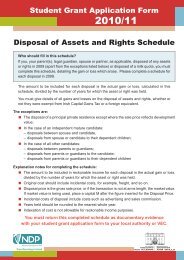 Disposal of Assets and Rights Schedule